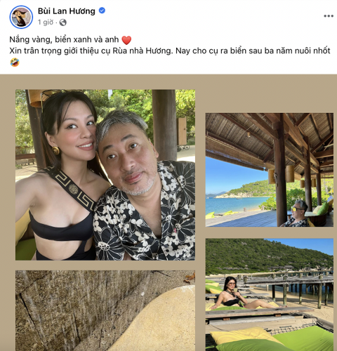 Bùi Lan Hương hài hước công bố bạn trai giấu kín suốt 3 năm - Ảnh 1. Bùi Lan Hương hài hước công bố bạn trai giấu kín suốt 3 năm - Ảnh 1.