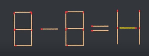 Di chuyển một que diêm để 8-8=11 thành phép tính đúng - Ảnh 1. Di chuyển một que diêm để 8-8=11 thành phép tính đúng - Ảnh 1.