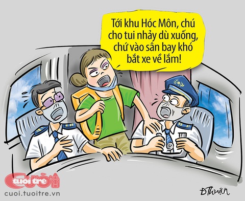 Hành khách đòi nhảy dù xuống Hóc Môn, quyết không đi taxi Tân Sơn Nhất - Ảnh 1. Hành khách đòi nhảy dù xuống Hóc Môn, quyết không đi taxi Tân Sơn Nhất - Ảnh 1.