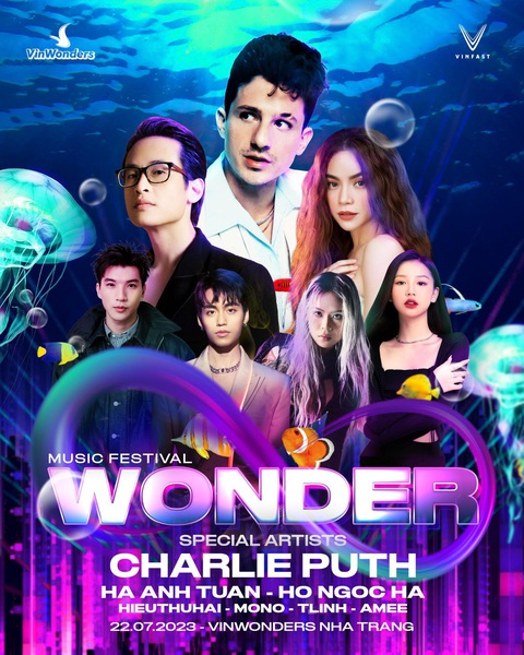 8Wonder mở bán vé - công bố dàn sao Việt biểu diễn cùng Charlie Puth - Ảnh 1. 8Wonder mở bán vé - công bố dàn sao Việt biểu diễn cùng Charlie Puth - Ảnh 1.