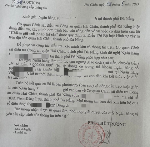 Khổ chủ chuyển khoản nhầm 3 tỉ mới được hoàn trả hơn 2 tỉ đồng - Ảnh 1. Khổ chủ chuyển khoản nhầm 3 tỉ mới được hoàn trả hơn 2 tỉ đồng - Ảnh 1.