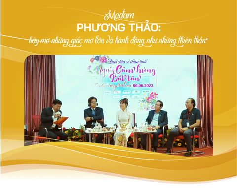 Madam Nguyễn Thị Phương Thảo: ‘Hãy mơ những giấc mơ lớn’ - Ảnh 1. Talkshow nhân dịp sinh nhật tỉ phú Nguyễn Thị Phương Thảo - Ảnh: HDB