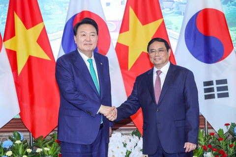 Thủ tướng Phạm Minh Chính tiếp Tổng thống Hàn Quốc Yoon Suk Yeol - Ảnh: chinhphu.vn Thủ tướng Phạm Minh Chính tiếp Tổng thống Hàn Quốc Yoon Suk Yeol - Ảnh: chinhphu.vn