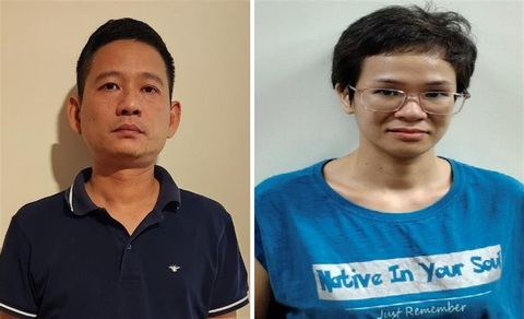 Chủ tịch Công ty CP Đầu tư Vàng Phú Quý bị khởi tố - Ảnh 1. Chủ tịch kiêm tổng giám đốc Công ty CP Đầu tư vàng Phú Quý Lê Xuân Tùng (bìa trái) và Lê Thúy Quỳnh - Ảnh: Bộ CA