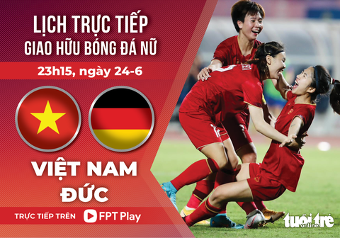 Lịch trực tiếp giao hữu: Tuyển nữ Việt Nam - tuyển nữ Đức - Ảnh 1. Lịch trực tiếp trận giao hữu giữa tuyển nữ Việt Nam và Đức - Đồ họa: AN BÌNH