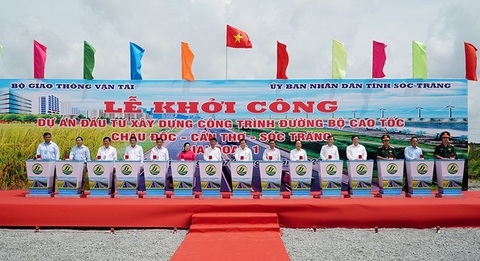 Dự án Nhà ở Thương mại Tuấn Lan: Tìm đối tác liên kết đầu tư - Ảnh 2. Lễ khởi công dự án đường cao tốc đi qua địa phận Sóc Trăng - Ảnh: Công ty cung cấp