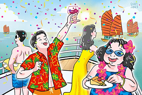 Kỳ nghỉ hè cho cha mẹ - Ảnh 1. Minh họa ĐẶNG HỒNG QUÂN