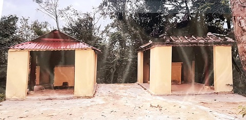Đi tìm nơi chôn giấu "hoa cái" của vua Quang Trung - Ảnh 1. Ngôi Miếu Đôi của làng Dạ Lê Chánh - Ảnh của Hội Nghiên cứu và Phát triển di sản văn hóa Huế