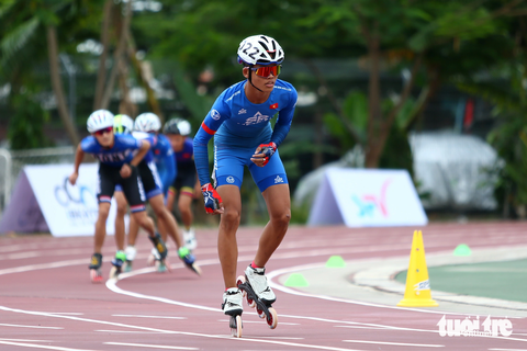 Xem các VĐV nhí đua tốc độ ở Giải roller sports quốc gia 2023 - Ảnh 1. Xem các VĐV nhí đua tốc độ ở Giải roller sports quốc gia 2023 - Ảnh 1.