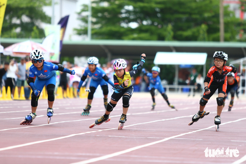Xem các VĐV nhí đua tốc độ ở Giải roller sports quốc gia 2023 - Ảnh 3. Xem các VĐV nhí đua tốc độ ở Giải roller sports quốc gia 2023 - Ảnh 3.