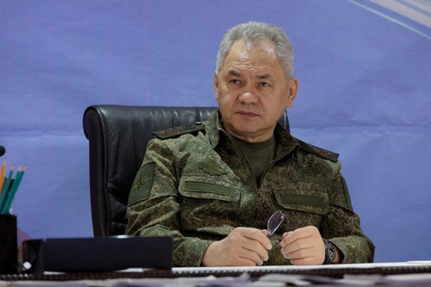 Chiến sự Ukraine: Bộ trưởng Quốc phòng Nga tới sở chỉ huy tiền phương - Ảnh 1. Chiến sự Ukraine: Bộ trưởng Quốc phòng Nga tới sở chỉ huy tiền phương - Ảnh 1.