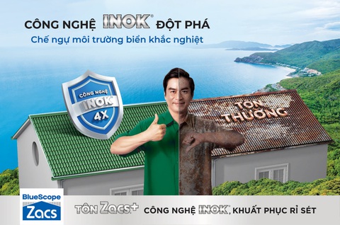 Tâm sự của chuyên gia sáng tạo công nghệ nghành thép - Ảnh 1. Tôn Zacs công nghệ INOK giúp ‘khuất phục rỉ sét’ (Ảnh: NS BlueScope)
