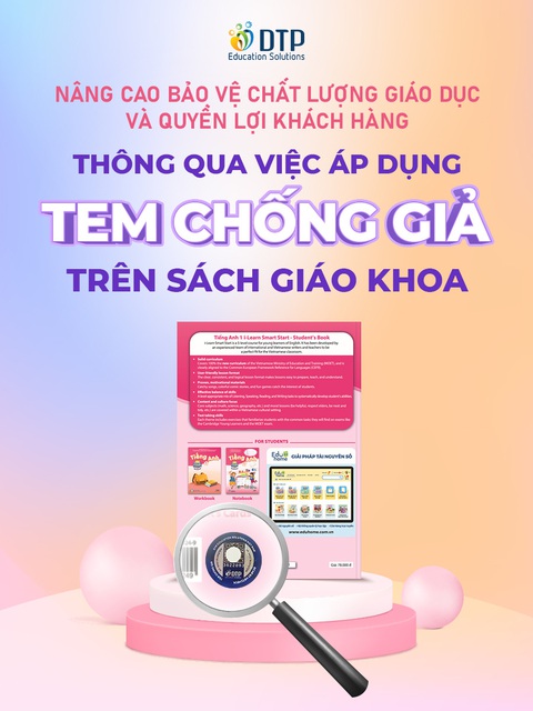 Đại Trường Phát nâng cao bảo vệ chất lượng giáo dục và quyền lợi khách hàng - Ảnh 1. Tem chống giả được dán ở vị trí cạnh mã vạch tại bìa sau của sách
