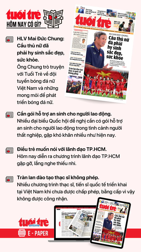 Tin tức sáng 3-6: Xuất khẩu sầu riêng tăng rất mạnh, hơn 573% - Ảnh 6. Tin tức chính trên Tuổi Trẻ nhật báo hôm nay 3-6. Để đọc Tuổi Trẻ báo in phiên bản E-paper, mời bạn đăng ký Tuổi Trẻ Sao TẠI ĐÂY