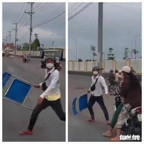 Thanh niên chặn đầu, đập vỡ kính xe cấp cứu - Ảnh 2. Thanh niên chặn đầu, đập vỡ kính xe cấp cứu - Ảnh 2.