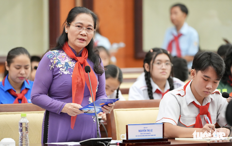 Gặp lãnh đạo TP.HCM, thiếu nhi nêu nhiều ý kiến thiết thực - Ảnh 3. Gặp lãnh đạo TP.HCM, thiếu nhi nêu nhiều ý kiến thiết thực - Ảnh 3.