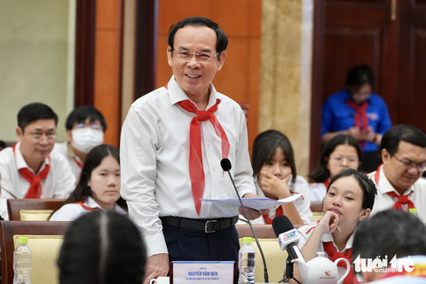 Gặp lãnh đạo TP.HCM, thiếu nhi nêu nhiều ý kiến thiết thực - Ảnh 6. Gặp lãnh đạo TP.HCM, thiếu nhi nêu nhiều ý kiến thiết thực - Ảnh 6.