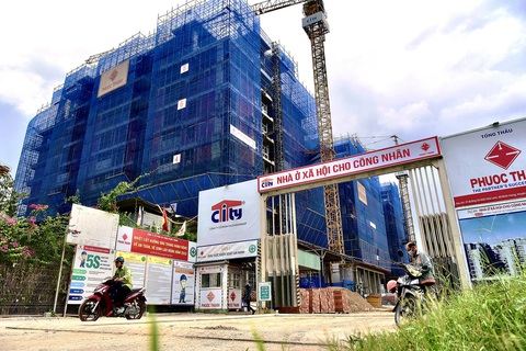 Dự án nhà ở xã hội cho công nhân tại phường Thạnh Mỹ Lợi, TP Thủ Đức, TP.HCM - Ảnh: T.T.D. Dự án nhà ở xã hội cho công nhân tại phường Thạnh Mỹ Lợi, TP Thủ Đức, TP.HCM - Ảnh: T.T.D.
