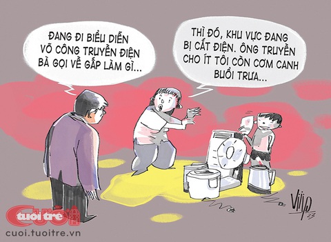 Võ sư thời cúp điện luân phiên - Ảnh 1. Võ sư thời cúp điện luân phiên - Ảnh 1.