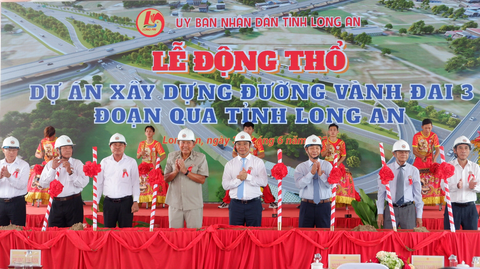 Động thổ đường vành đai 3 TP.HCM qua Long An - Ảnh 1. Động thổ đường vành đai 3 TP.HCM qua Long An - Ảnh 1.