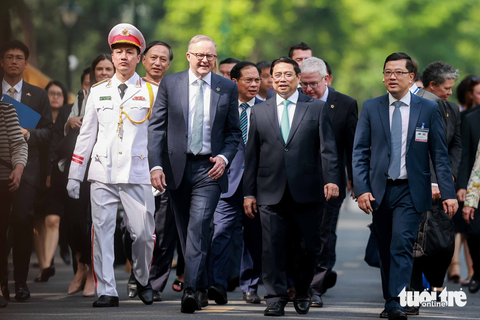 Thủ tướng Phạm Minh Chính đón và hội đàm với Thủ tướng Úc Anthony Albanese - Ảnh 5. Thủ tướng Phạm Minh Chính đón và hội đàm với Thủ tướng Úc Anthony Albanese - Ảnh 5.