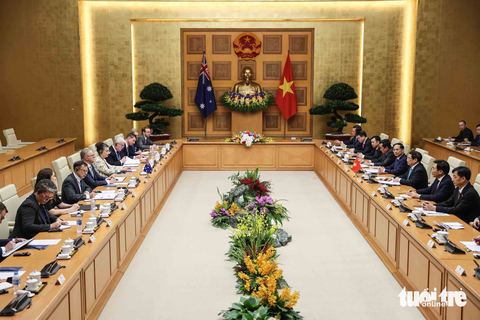 Thủ tướng Phạm Minh Chính đón và hội đàm với Thủ tướng Úc Anthony Albanese - Ảnh 8. Thủ tướng Phạm Minh Chính đón và hội đàm với Thủ tướng Úc Anthony Albanese - Ảnh 8.