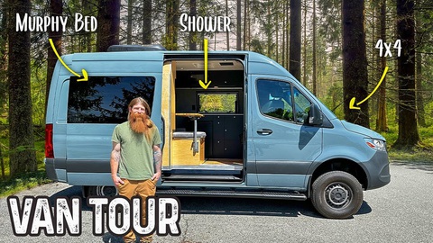 Nhà di động Mercedes-Benz Sprinter đáng kinh ngạc: Giường gắn TV, phòng tắm ẩn bất ngờ - Ảnh 1. Nhà di động Mercedes-Benz Sprinter đáng kinh ngạc: Giường gắn TV, phòng tắm ẩn bất ngờ - Ảnh 1.