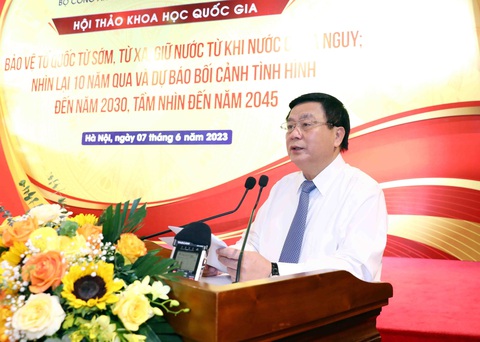GS, TS Nguyễn Xuân Thắng phát biểu tại hội thảo - Ảnh: TTXVN GS, TS Nguyễn Xuân Thắng phát biểu tại hội thảo - Ảnh: TTXVN