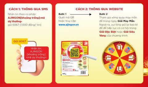 Cơ hội trúng 100 chỉ vàng khi mua hạt nêm Aji-ngon® - Ảnh 2. Cách thức tham gia chương trình khuyến mãi "Cơ hội rinh vàng tới tấp"