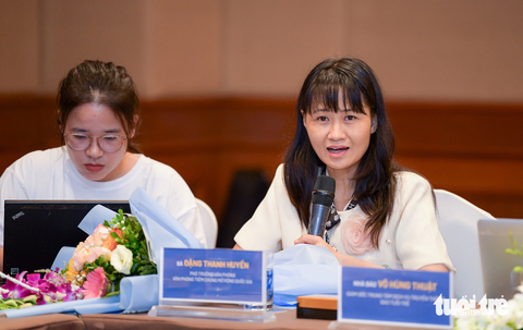 Tọa đàm, giao lưu trực tuyến: Tiêm chủng vắc xin an toàn và nâng cao nhận thức cộng đồng - Ảnh 3. Bà Đặng Thanh Huyền, phó trưởng Văn phòng Tiêm chủng mở rộng quốc gia - Ảnh: NAM TRẦN
