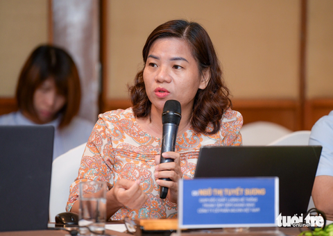 Tọa đàm, giao lưu trực tuyến: Tiêm chủng vắc xin an toàn và nâng cao nhận thức cộng đồng - Ảnh 9. Bà Ngô Thị Tuyết Sương, giám đốc chất lượng Hệ thống Trung tâm tiêm chủng VNVC - Ảnh: NAM TRẦN