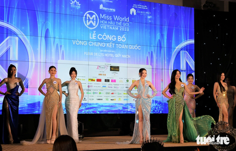 Các thí sinh tham dự vòng chung kết Hoa hậu Thế giới Việt Nam 2023 ra mắt khán giả - Ảnh: LÂM THIÊN Các thí sinh tham dự vòng chung kết Hoa hậu Thế giới Việt Nam 2023 ra mắt khán giả - Ảnh: LÂM THIÊN