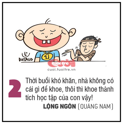 Vì sao cha mẹ thích khoe thành tích của con lên mạng xã hội? - Ảnh 2. Thời buổi khó khăn, nhà không có cái gì để khoe, thôi thì khoe thành tích học tập của con vậy! - LỘNG NGÔN (Quảng Nam)