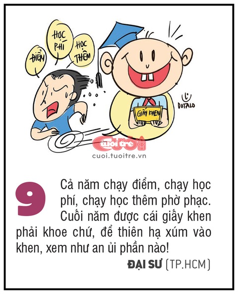Vì sao cha mẹ thích khoe thành tích của con lên mạng xã hội? - Ảnh 9. Cả năm chạy điểm, chạy học phí, chạy học thêm phờ phạc. Cuối năm được cái giấy khen phải khoe chứ, để thiên hạ xúm vào khen, xem như an ủi phần nào! - ĐẠI SƯ (TP.HCM)
