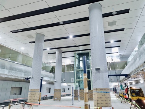 Hình ảnh bên trong nhà ga trung tâm metro số 1 sắp về đích - Ảnh 4. Nhà ga ngầm được thiết kế bao gồm các khu vực và các phòng phục vụ vận hành nhà ga như sảnh chờ, sảnh thu phí, ke ga, lối lên xuống, văn phòng ga, phòng nghỉ của nhân viên… - Ảnh: MAUR
