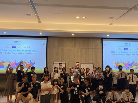 Các công dân toàn cầu “nhí” tự tin tham gia Trại hè Kỹ năng Tương lai New Zealand 2023. Ảnh: Đ.H Các công dân toàn cầu “nhí” tự tin tham gia Trại hè Kỹ năng tương lai New Zealand 2023 - Ảnh: Đ.H.