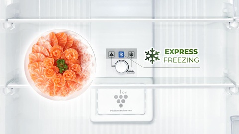 Khởi động xu hướng sống khỏe cùng tủ lạnh sạch hai cửa - Ảnh 4. Chế độ Express Freezing cấp đông nhanh chóng chỉ với 1 nút nhấn