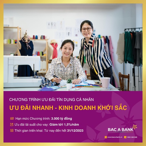 Giảm lãi suất vay, Bac A Bank ‘tiếp sức’ khách hàng cá nhân phát triển kinh doanh - Ảnh 1. Giảm lãi suất vay, Bac A Bank ‘tiếp sức’ khách hàng cá nhân phát triển kinh doanh - Ảnh 1.
