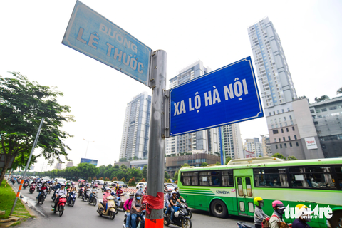 Diện mạo đường Võ Nguyên Giáp mới được đổi tên - Ảnh 4. Bảng tên Xa lộ Hà Nội sẽ được đổi thành Võ Nguyên Giáp