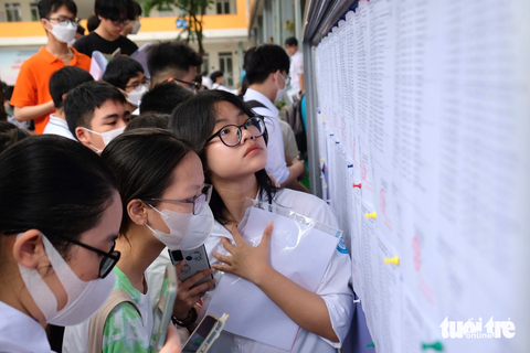 Hà Nội đề xuất tăng sĩ số học sinh, tăng lớp học - Ảnh 1. Học sinh tham dự kỳ thi vào lớp 10 tại Hà Nội năm 2023 - Ảnh: NGUYÊN BẢO