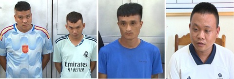 Triệt phá ổ nhóm đá gà “khủng” ở Thanh Hóa, bắt giữ 142 người - Ảnh 2. Các bị can tổ chức "sới bạc" dưới hình thức đá gà (từ trái qua): Nguyễn Văn Tiến, Đỗ Đức Thiện, Nguyễn Đình Tú, Nguyễn Chí Thành - Ảnh: Công an tỉnh Thanh Hóa cung cấp