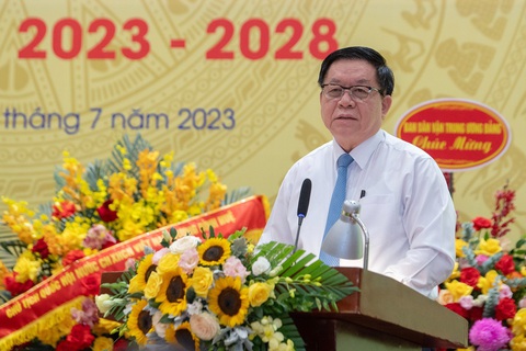 Trưởng Ban Tuyên giáo Trung ương Nguyễn Trọng Nghĩa phát biểu chỉ đạo tại đại hội - Ảnh: BTC Trưởng Ban Tuyên giáo Trung ương Nguyễn Trọng Nghĩa phát biểu chỉ đạo tại đại hội - Ảnh: BTC