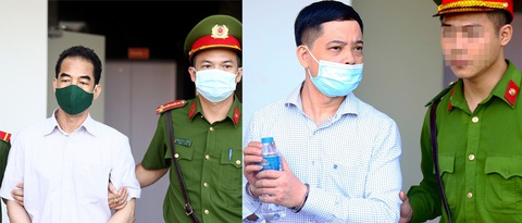 Cựu thứ trương Tô Anh Dũng và cựu thư ký thứ trưởng Bộ Y tế được dẫn giải đến tòa - Ảnh: DANH TRỌNG Cựu thứ trưởng Tô Anh Dũng và cựu thư ký thứ trưởng Bộ Y tế được dẫn giải đến tòa - Ảnh: DANH TRỌNG