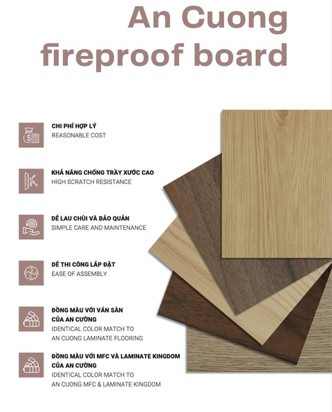An Cường Fireproof Board - giải pháp an toàn chống cháy hàng đầu cho công trình - Ảnh 1. An Cường Fireproof Board - giải pháp an toàn chống cháy hàng đầu cho công trình - Ảnh 1.