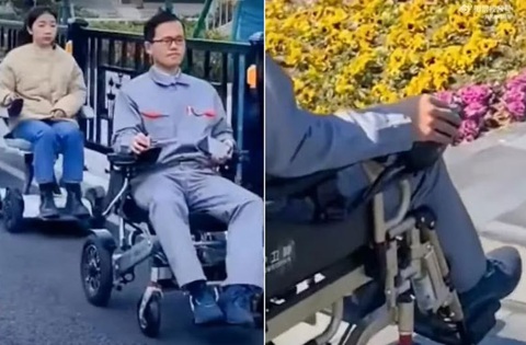 Giới trẻ Trung Quốc 'đu trend' ngồi xe lăn điện - Ảnh 1. Đi xe lăn điện đang có xu hướng tăng lên trong bộ phận giới trẻ đất nước tỉ dân.
