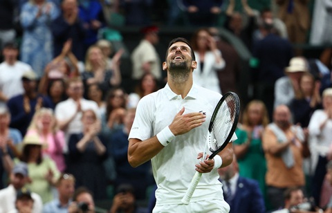 Djokovic vào chung kết Wimbledon 2023 - Ảnh 1. Djokovic vào chung kết Giải quần vợt Wimbledon 2023 - Ảnh: REUTERS