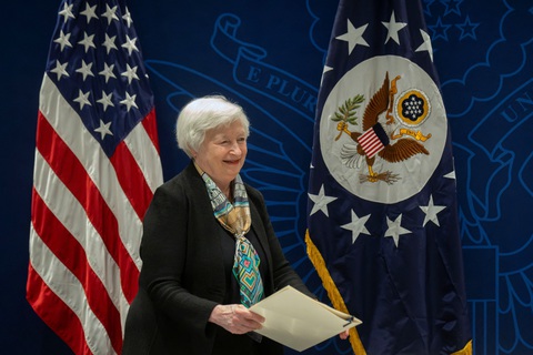 Bộ trưởng Tài chính Mỹ đến Việt Nam tuần sau - Ảnh 1. Bộ trưởng Tài chính Mỹ Janet Yellen - Ảnh: REUTERS