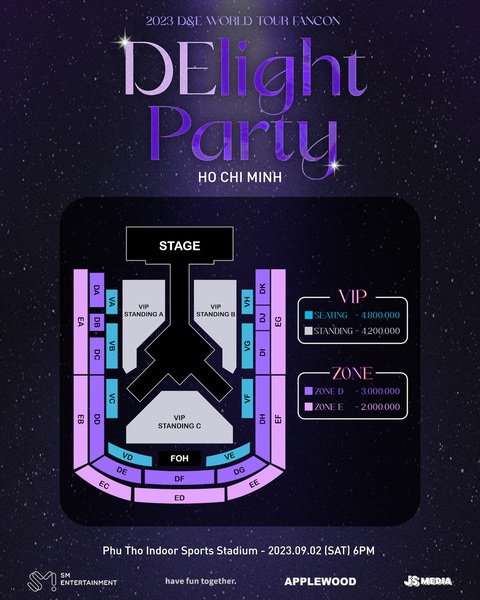 Sơ đồ và giá vé của đêm fancon (họp fan và concert) của Donghae & Eunhyuk tại TP.HCM tối 2-9 - Ảnh: BTC Sơ đồ và giá vé của đêm fancon (họp fan và concert) của Donghae & Eunhyuk tại TP.HCM tối 2-9 - Ảnh: BTC