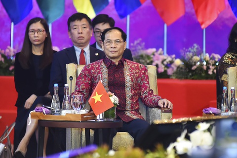 Việt Nam sẽ chủ trì hoạt động chống khủng bố của ARF - Ảnh 2. Bộ trưởng Bộ Ngoại giao Bùi Thanh Sơn tại Hội nghị ARF ngày 14-7 - Ảnh: Bộ Ngoại giao cung cấp
