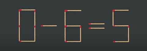 Thử tài IQ: Di chuyển một que diêm để 4+5-6=5 thành phép tính đúng - Ảnh 7. Thử tài IQ: Di chuyển một que diêm để 4+5-6=5 thành phép tính đúng - Ảnh 7.